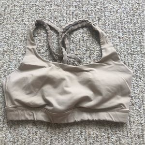 Lululemon beige criss cross sports bra
